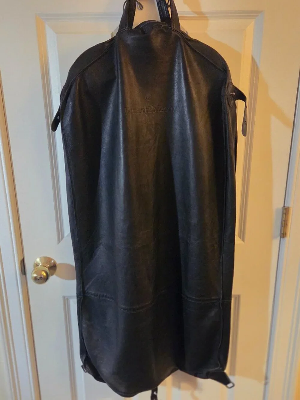 Ermenegildo Zegna Black Buttery Soft Leather Garment Suit Travel Bag
